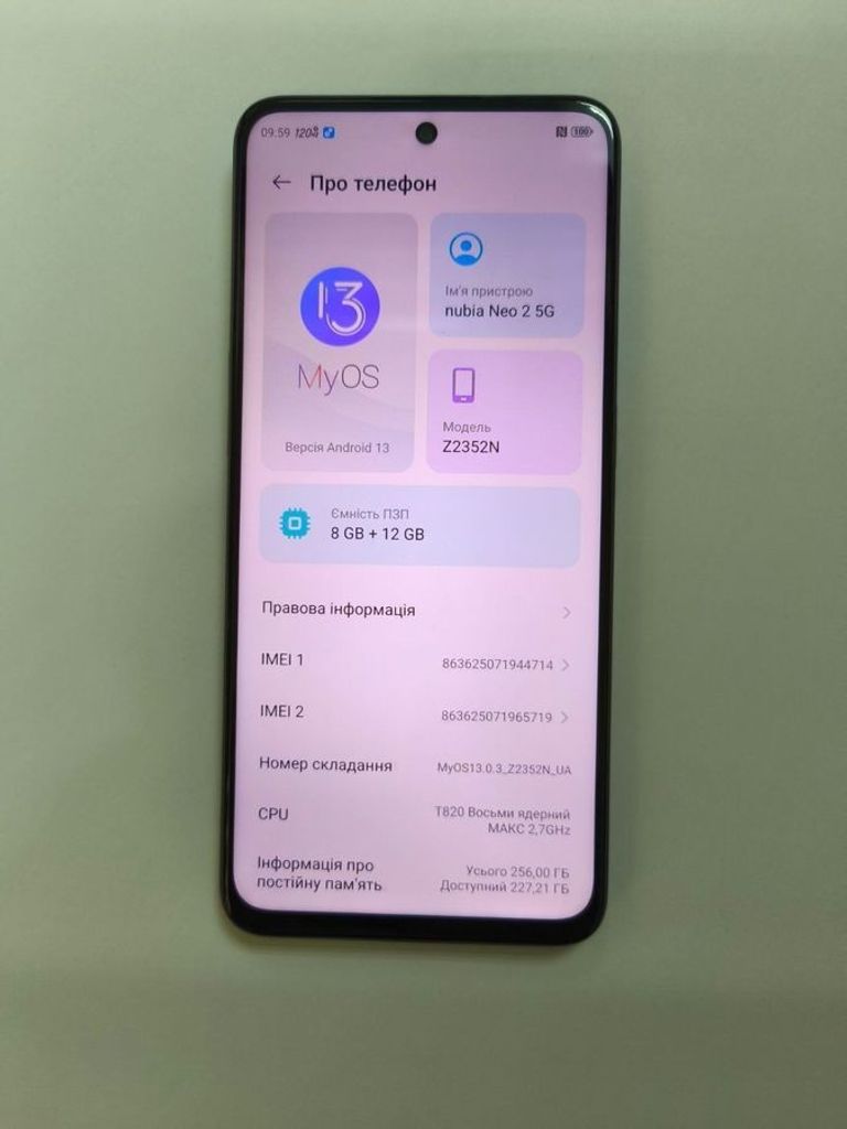 Оголошення Zte nubia neo 2 5g 8/256gb Б/У