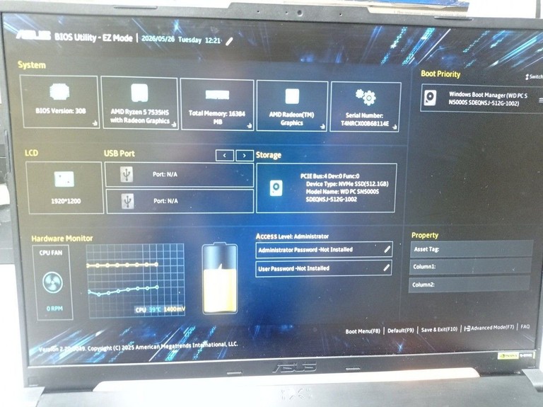 Дешиво Asus 15/ryzen 5 7535hs ddr5/16gb ddr5/ssd 512 gb/geforce rtx4050 6gb с ломбарда