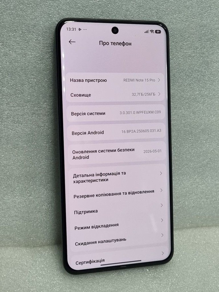 Дешево Xiaomi Redmi Note 15 Pro 4G 8/256GB Glacier Blue з ломбарду