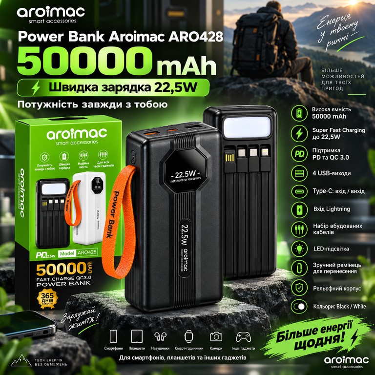 Aroimac ARO428 50000 мАг  Код:null. Зображення 7