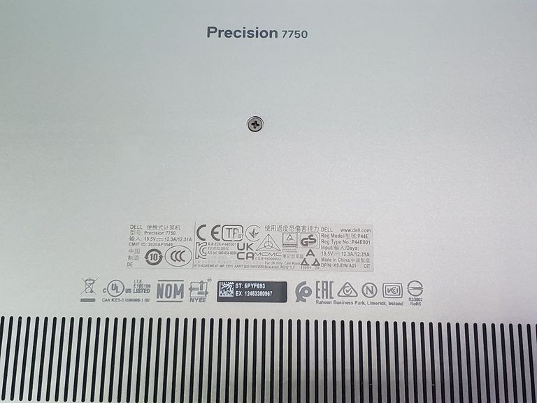 Dell intel core i7-10850h / 32gb/ 17дюймів / nvme liteon 512gb / nvidia quadro rtx3000 Код:01-200564084. Зображення 15