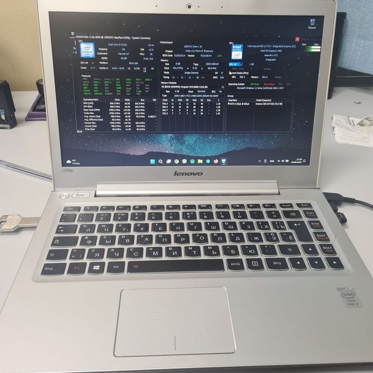 Оголошення Lenovo 13/core i5 4210u ddr3/8gb ddr3/hdd *відсутній/ssd 512 gb/*інтегрована Б/У