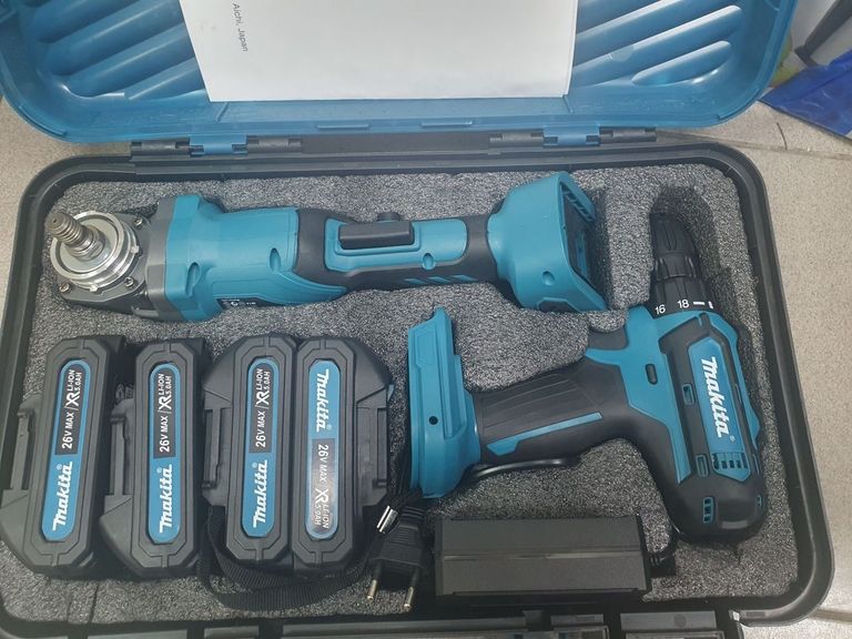 Купить Makita (Копія) копия. шліф. маш dga 404 + шуруповерт без моделі / 4 акб 26v Б/У