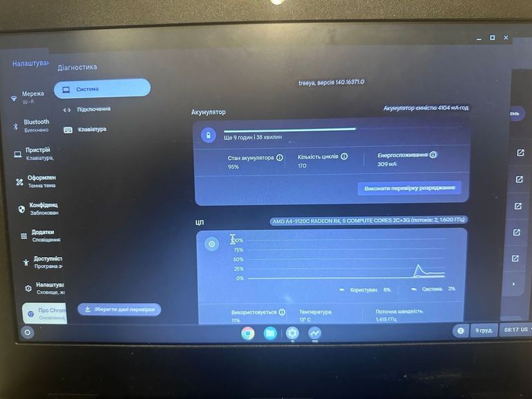 Дешиво Lenovo chromebook lenovo 100e 11/celeron n3350 ddr3/4gb ddr3/ssd40gb/інтегрована с ломбарда
