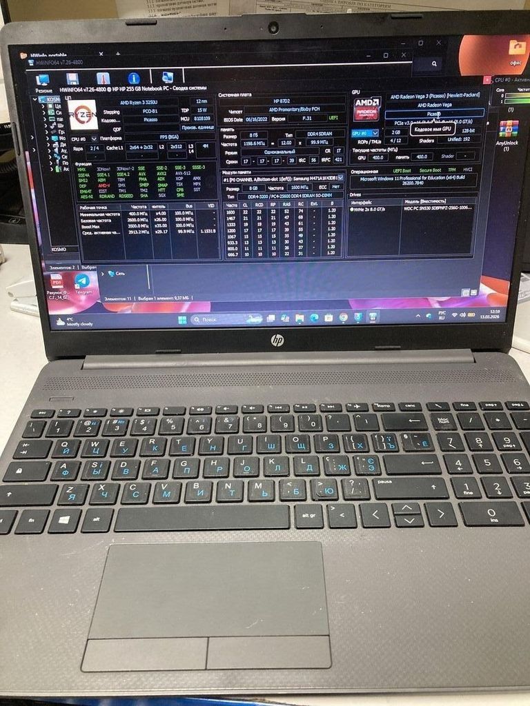 Купити Hp 15/ryzen 3 3250u ddr4/8gb ddr4/ssd 256 gb/*інтегрована Б/У