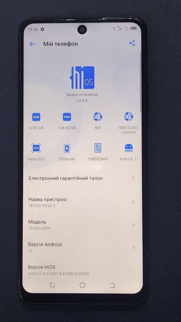 Дешево Tecno pova 2 4/128gb з ломбарду