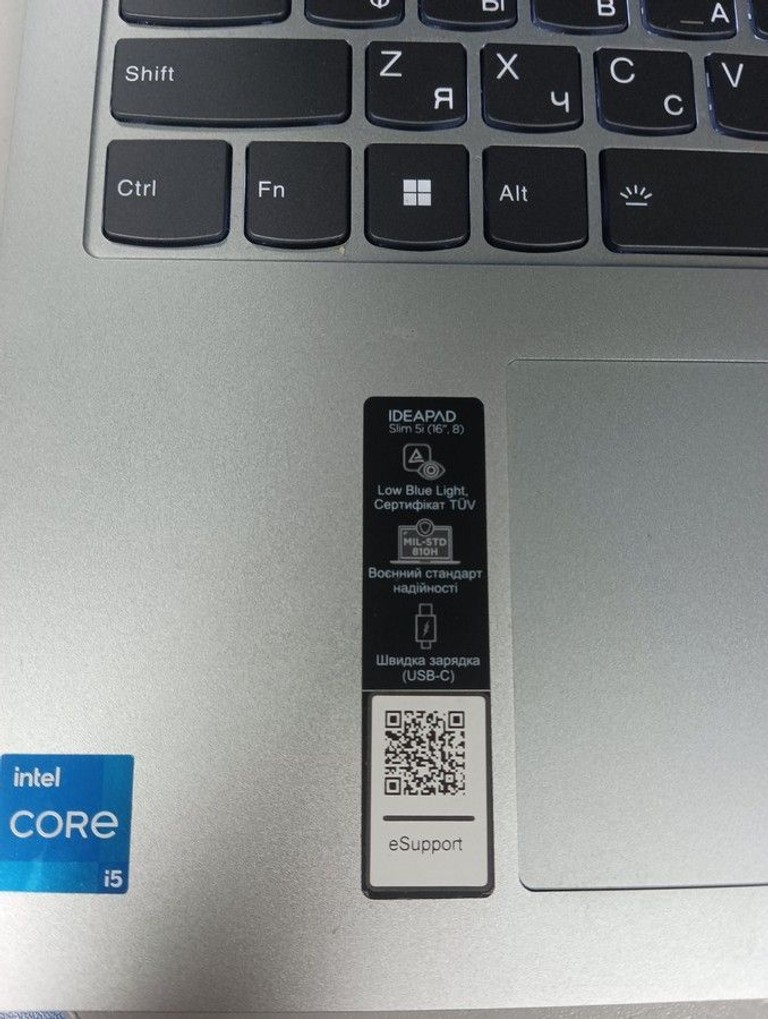 Lenovo 15/core i5-12450h ddr5/16gb ddr5/ssd 512 gb/*інтегрована Код:01-201019027. Зображення 7