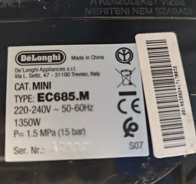 Delonghi EC 685.M Код:01-201033656. Изображение 5