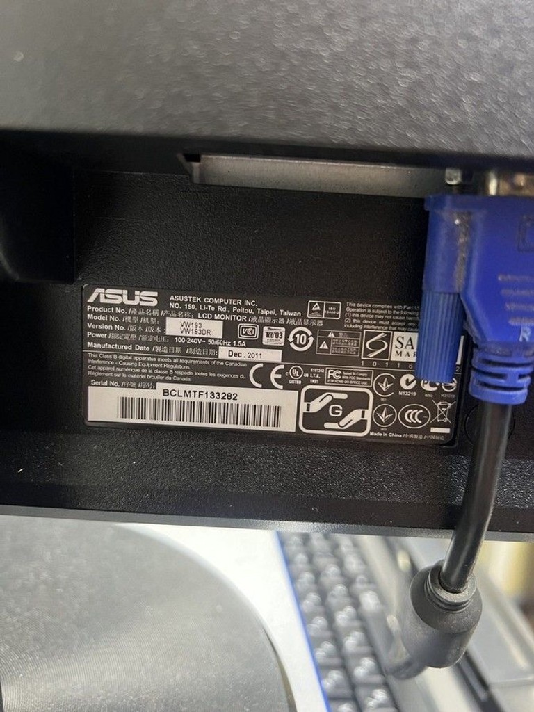 Asus vw193d-b black Код:01-201092300. Зображення 8