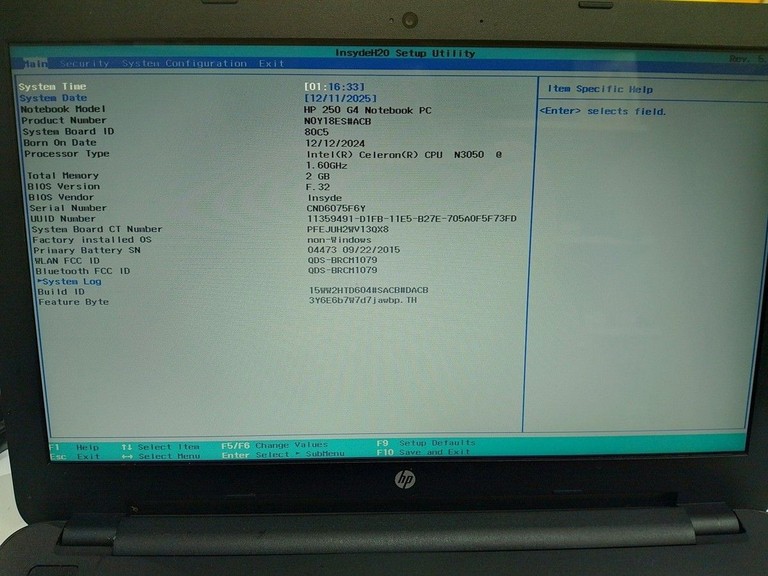 Hp 15/celeron n3050 ddr3/2gb ddr2/hdd 500 gb/ssd *відсутній/*інтегрована Код:01-201107727. Изображение 5