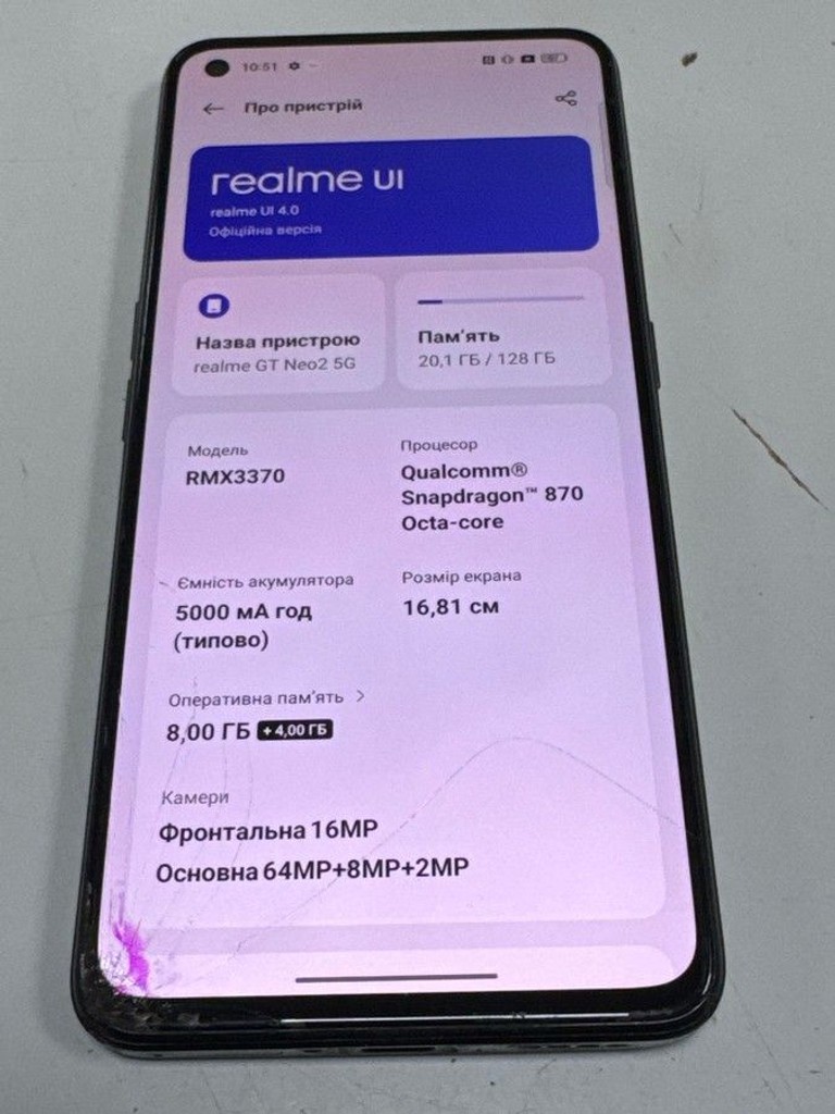 Realme gt neo 2 8/128gb Код:01-201110423. Зображення 5