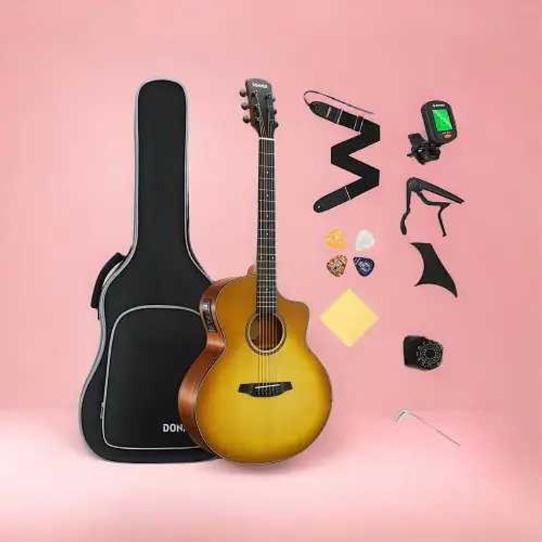 Купити Акція! Акустична Електрогітара Donner з червоного дерева DAE-41 41-дюймовий корпус. Нова. Б/У