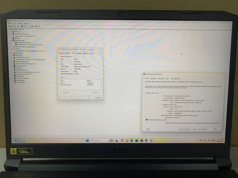 Acer 17/core i5-11400h ddr4/16gb ddr4/hdd *відсутній/ssd 512 gb/geforce rtx3050ti 4gb Код:01-200542840. Изображение 7