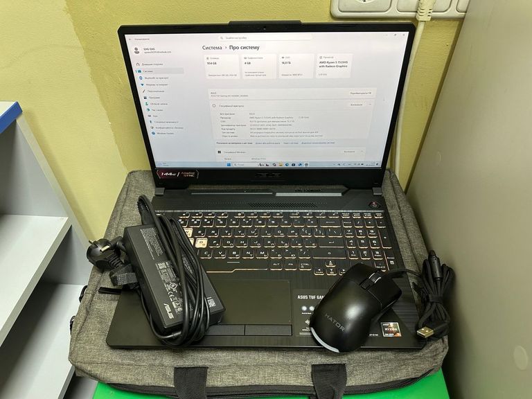 Объявление Asus 15/ryzen 5 7535hs ddr5/16gb ddr5/ssd 1000 gb/geforce rtx3050 6gb Б/У