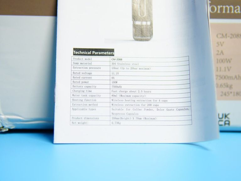 Portable Electric Espresso Coffee Machine CM-2088 Код:null. Изображение 10