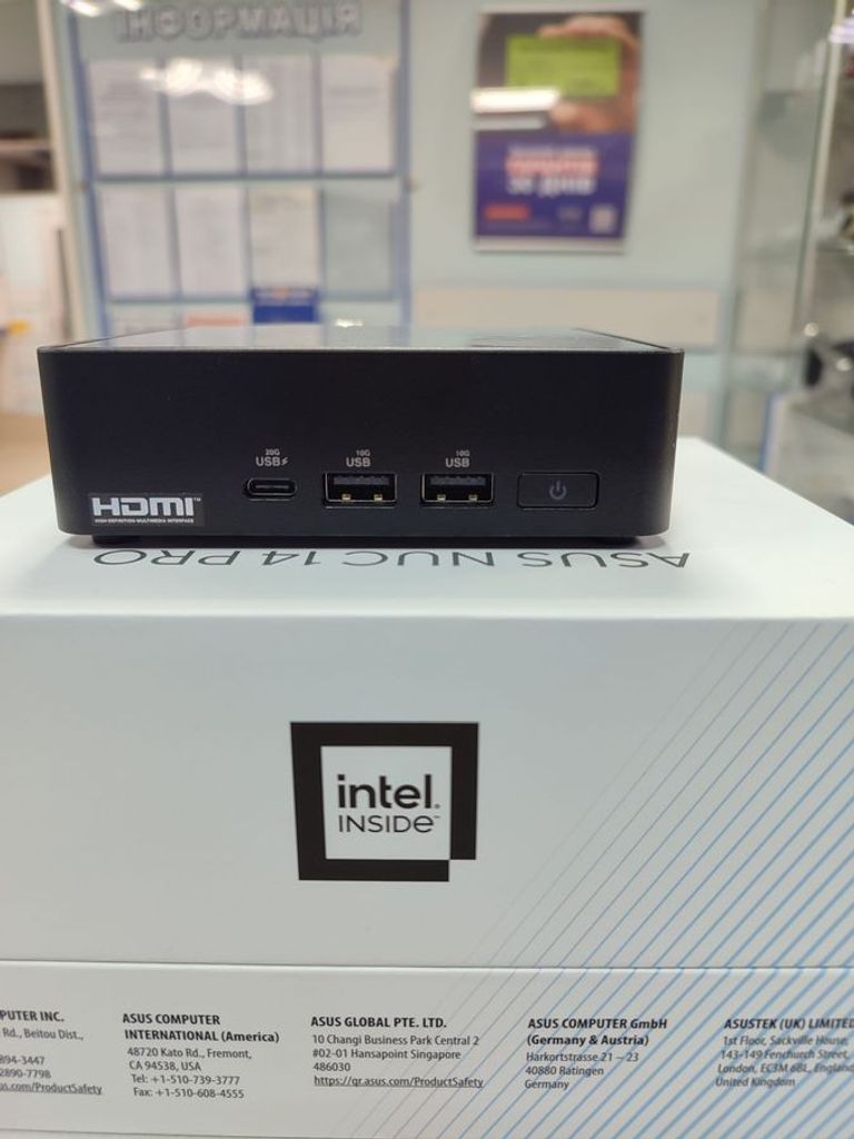 Объявление Asus nuc 14 pro/core 3 100u/ram16gb ddr5/ssd256gb Б/У