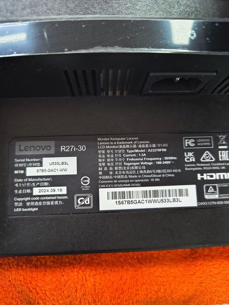 Розпродаж Lenovo legion r27i-30, продавець Техноскарб