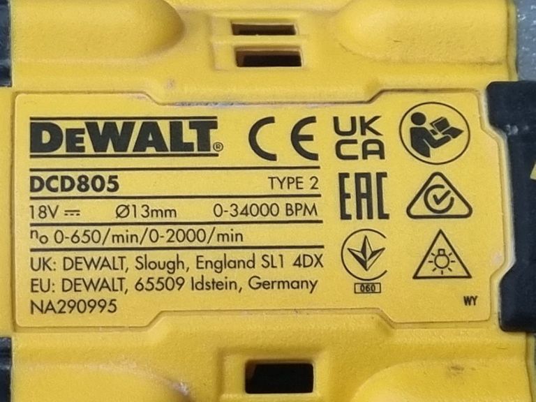 Розпродаж Dewalt DCD805P2T, продавець Техноскарб