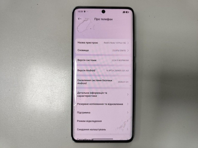 Оголошення Xiaomi redmi note 14 pro+ 5g 8/256gb Б/У