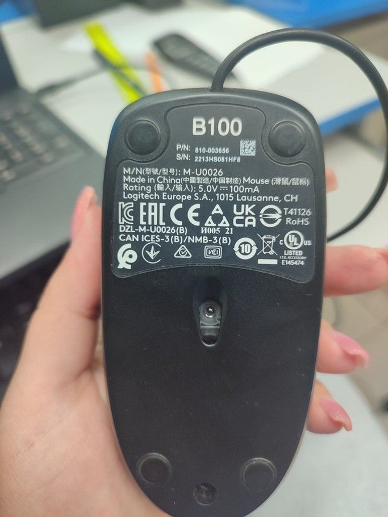 Купити Logitech b100 optical mouse Б/У