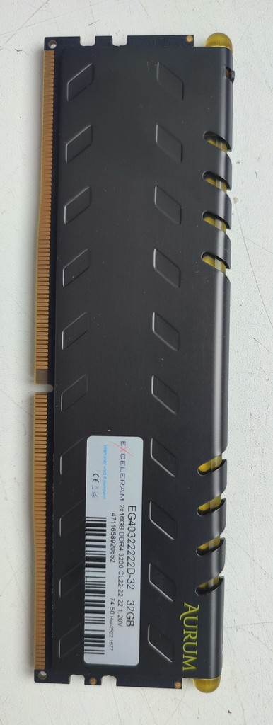 Дешево Aurum eXceleram DDR4 32GB (2x16GB) 3200 MHz Aurum eXceleram (EG40322222D-32) з ломбарду