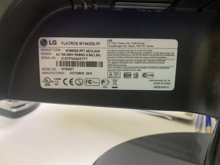 Оголошення Lg w1943ss Б/У