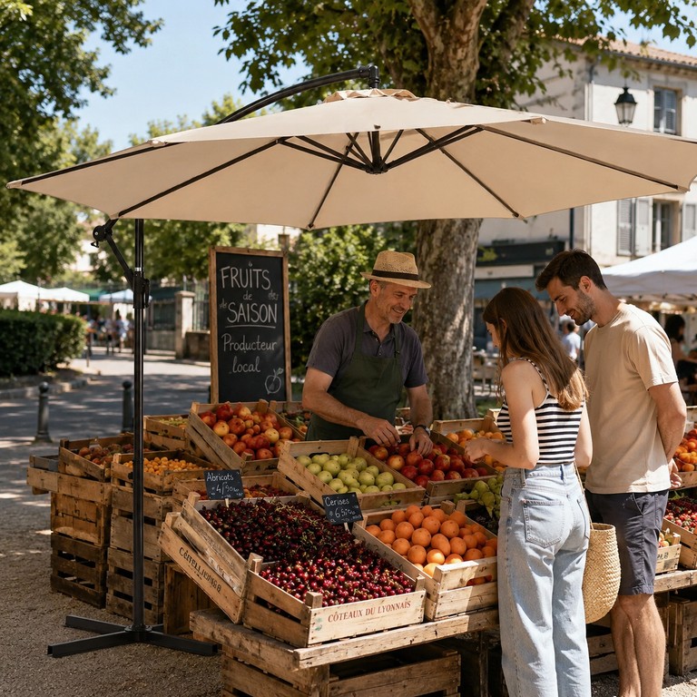 Оголошення Garden umbrella регульована з нахилом 3 м Бежева / Вулична водонепроникна парасолька Б/У