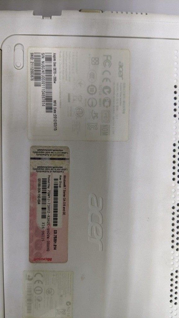 Объявление Acer 10/atom n2600 ddr3/2gb ddr3/hdd *відсутній/ssd 120 gb/*інтегрована Б/У