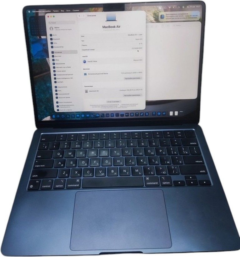 Купити Apple macbook air 13.6'' a3113/m3/ram8gb/ssd256gb/gpu 8 core Б/У