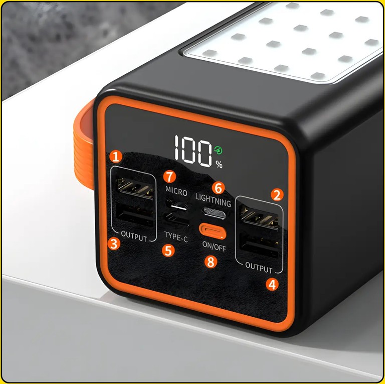 Hoco JA88A 22.5W 100000 mAh з LED-ліхтариком і швидкою зарядкою  Код:null. Изображение 4