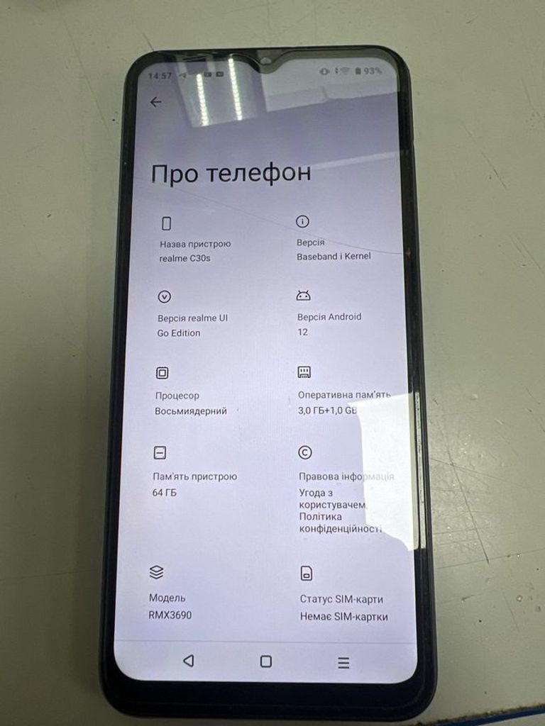 Купить Realme c30s rmx3690 3/64gb Б/У
