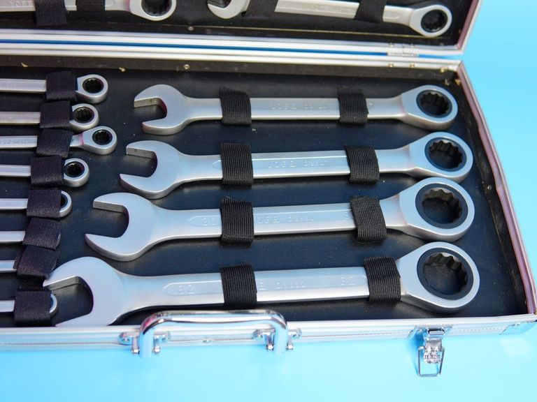 Професійний набір ріжково-накидних ключів з тріскачкою 22 шт Falon Tech 22 шт. (6-32) Новий. Код:null. Изображение 4