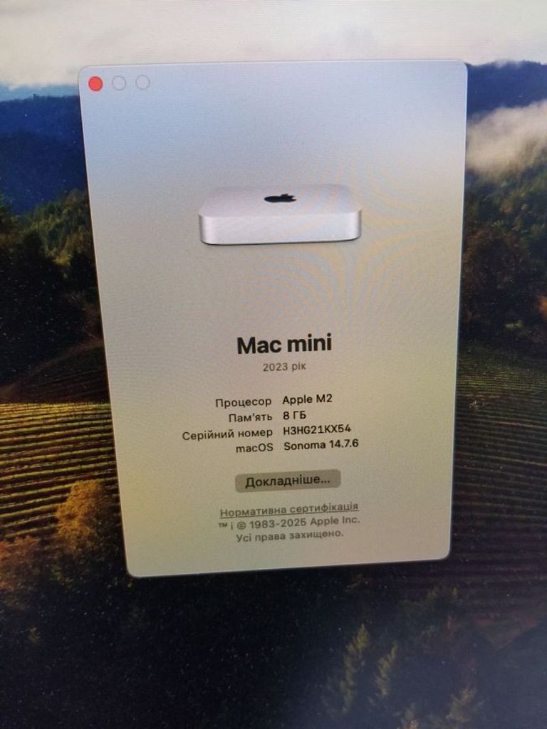 Apple mac mini a2686 mmfj3 m2/8core/ram 8gb/ssd256gb Код:01-200548897. Зображення 9