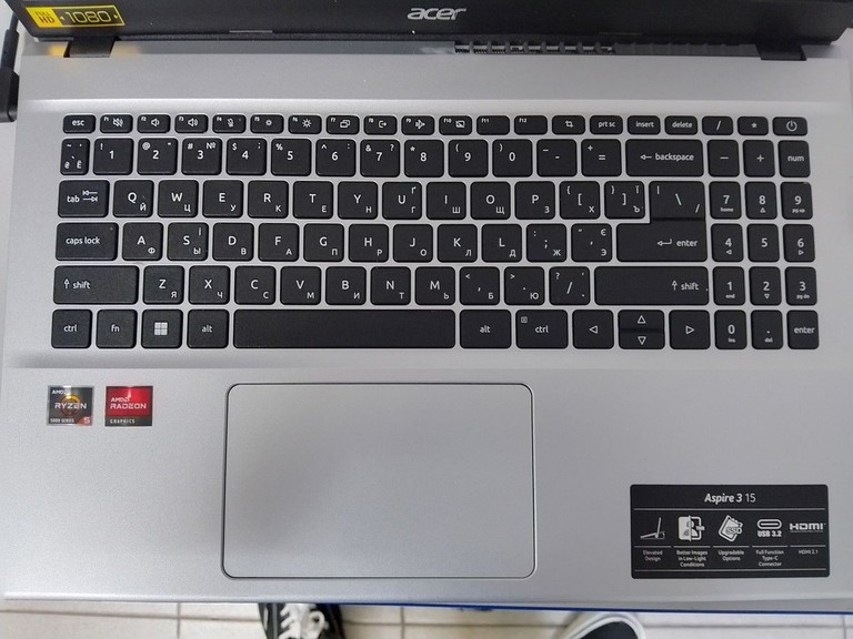 Оголошення Acer 15/ryzen 5 5500u ddr4/16gb ddr4/hdd *відсутній/ssd 500 gb/*інтегрована Б/У