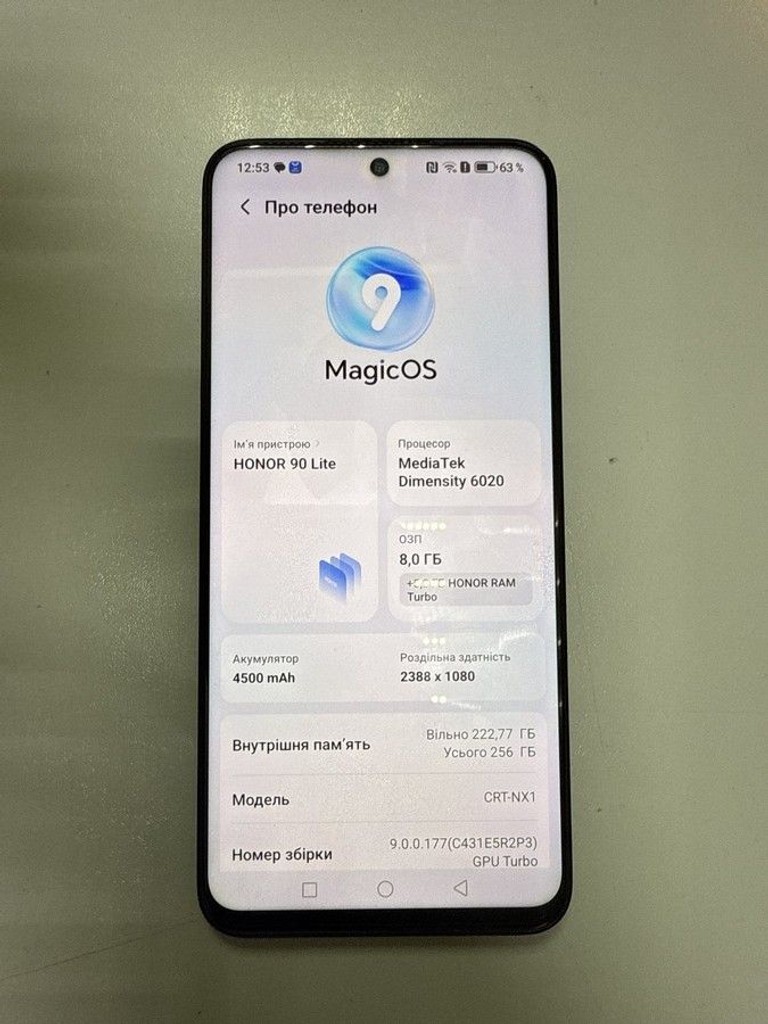 Купить Honor 90 Lite 5G 8/256GB Black Б/У