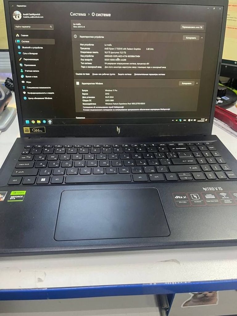 Acer nitro v 15 anv15-41 Код:01-200470768. Зображення 5