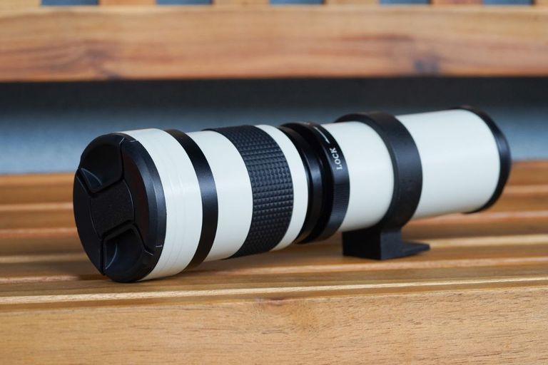 Супертелеоб'єктив Andoer 420-800 мм F/8.3-16 HD з ручним зумом та T-подібним кріпленням для цифрових дзеркальних камер Canon, Ni