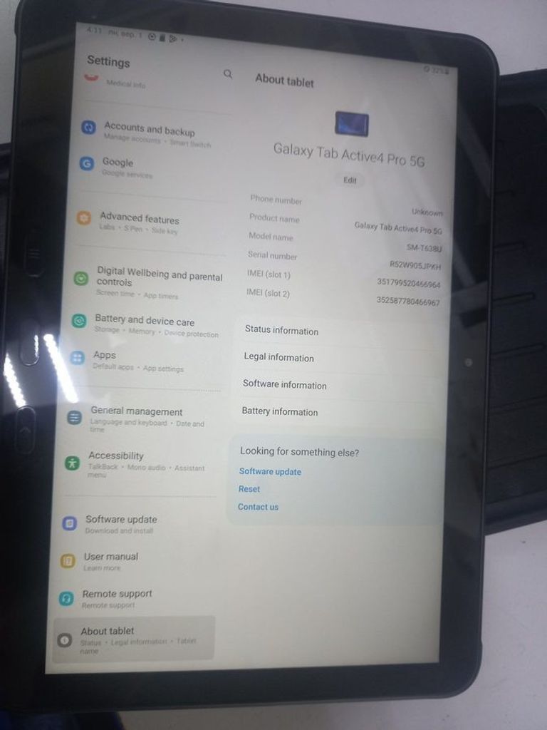 Оголошення Samsung galaxy tab active4 pro 5g sm-t638u 4/64gb Б/У
