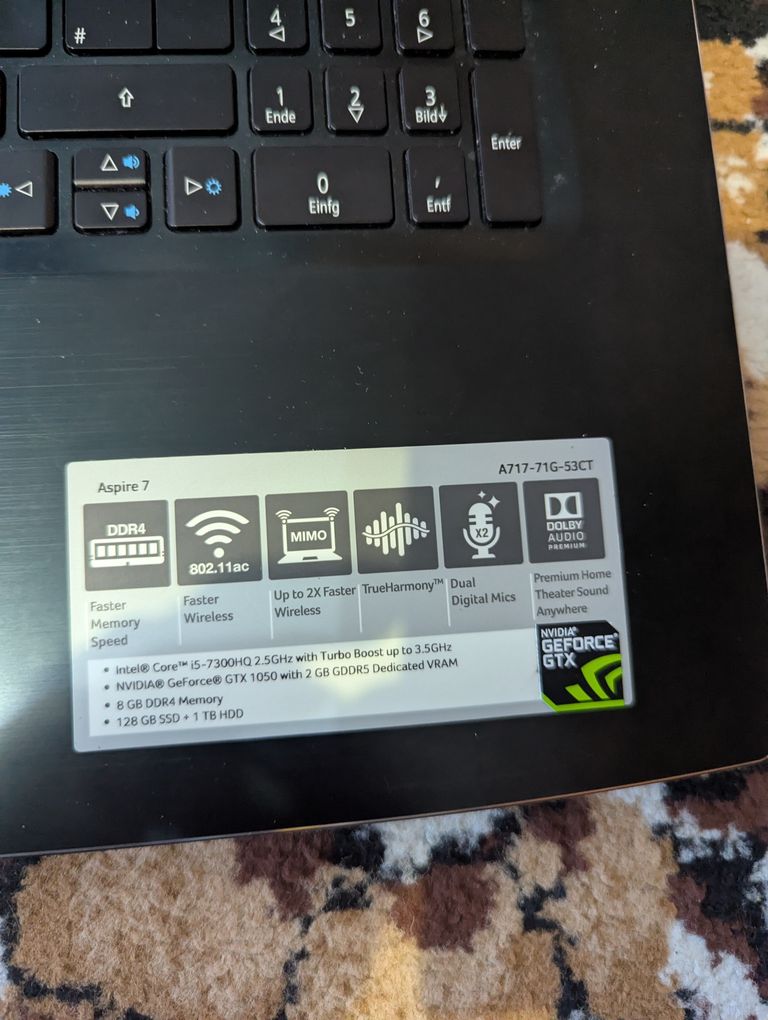Объявление Acer Aspire 7 A717-71G Б/У