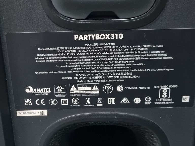 Jbl partybox 310 Код:01-200909427. Зображення 10