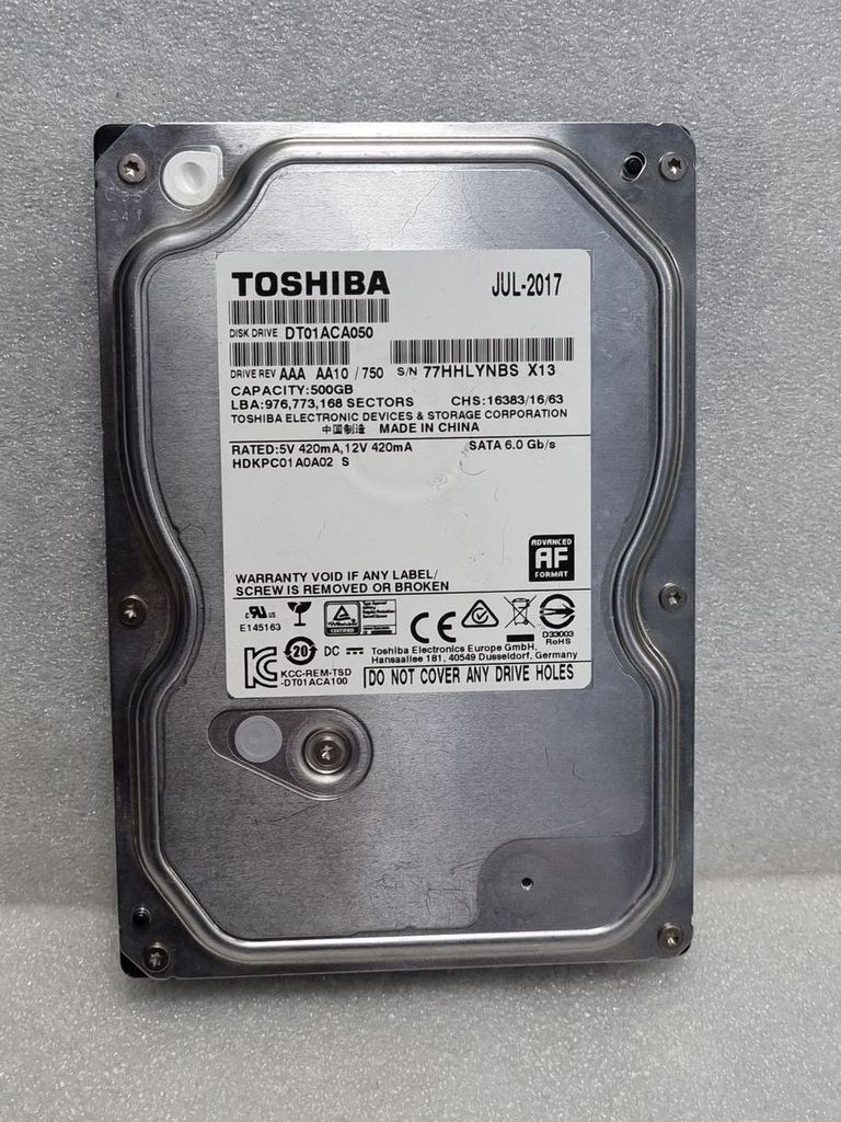 Купити Toshiba dt01aca050 500gb Б/У