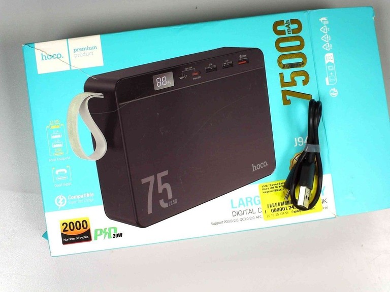 Оголошення Hoco J94 Overlord 75000mAh 22.5W Black Б/У