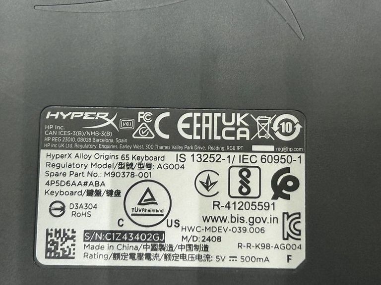 Объявление Hyperx Alloy Origins 65 HX Red (4P5D6AX) Б/У