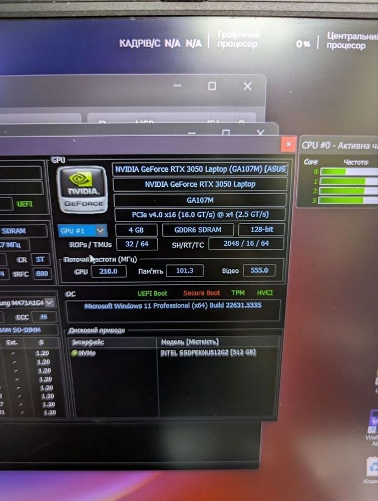 Asus 15/core i5-11300h ddr4/16gb ddr4/hdd *відсутній/ssd 512 gb/geforce rtx3050 4gb Код:01-200771155. Изображение 8