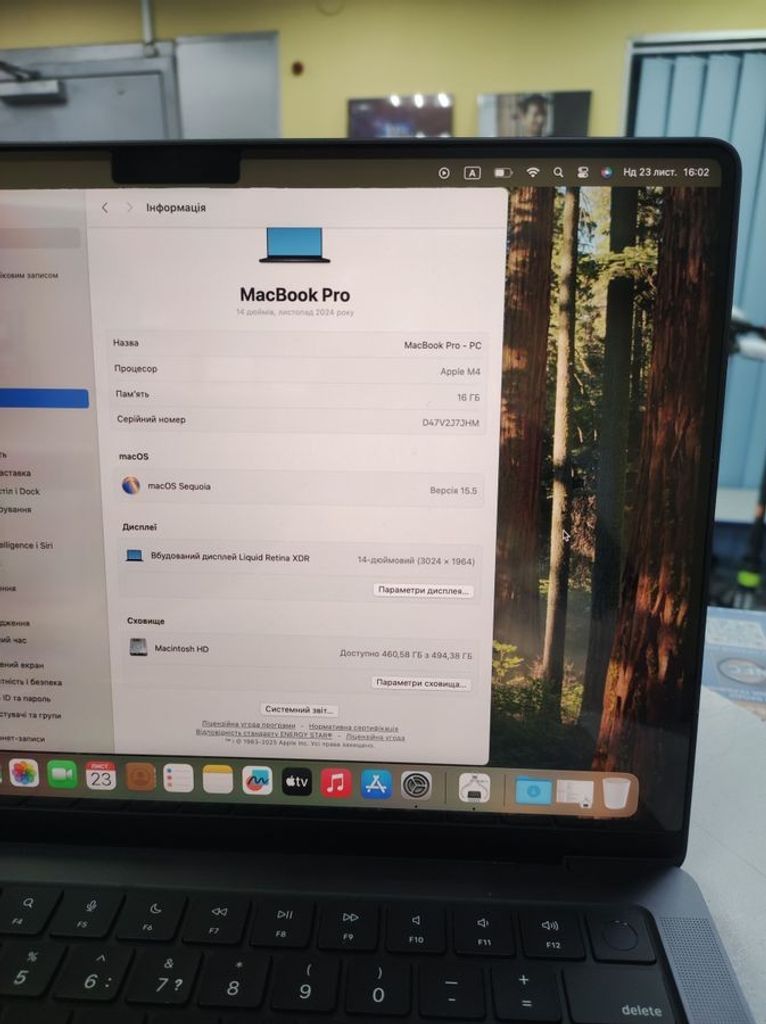 Apple macbook pro 14 a3112 apple m4/ ram 16gb/ssd 512gb/ 10cpu/10gpu Код:01-200792037. Зображення 5