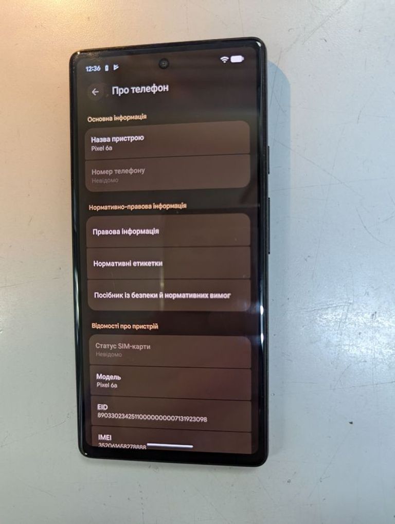 Оголошення Google pixel 6a 6/128gb Б/У