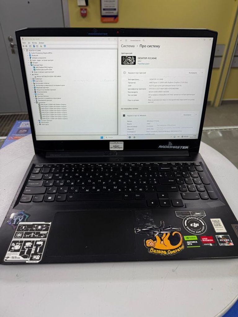 Купити Lenovo 15/ryzen 5 5500h ddr4/16gb ddr4/hdd *відсутній/ssd 512 gb/geforce rtx2050 4gb Б/У