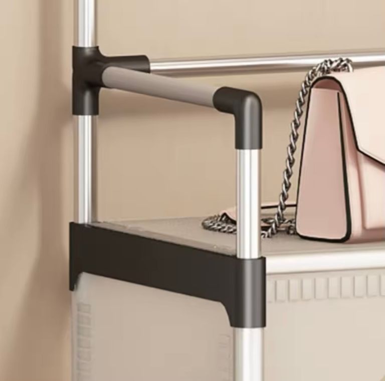 Hanger + підставка для взуття, 2 в одному, 4 полиці Бежева Код:null. Изображение 4