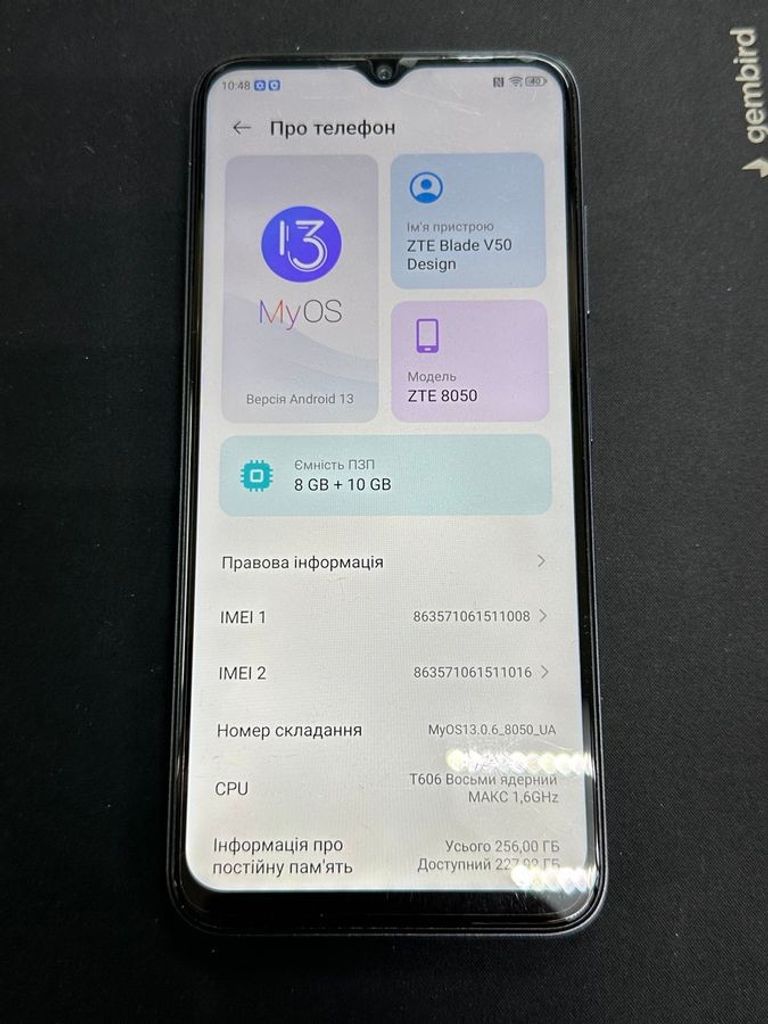 Zte Blade V50 Design 8/256GB Black Код:01-200874840. Зображення 5