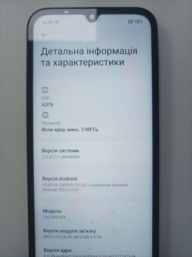 Дешево Xiaomi Redmi 15C 4G 6/128GB Midnight Black з ломбарду